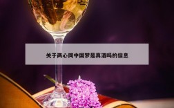 关于两心同中国梦是真酒吗的信息